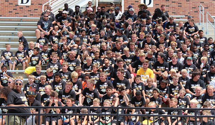 Mike Daniels Youth Football camp pic